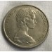 AUSTRALIA 1966 . TWENTY 20  CENTS COIN . FIRST PORTRAIT . PLATYPUS 